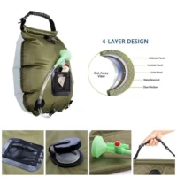 20L Outdoor Bathing Bag Solar Hiking Camping Shower Bag Portable Heating Bathing Water Storage Bag Hose Switchable Shower Head - Image 5