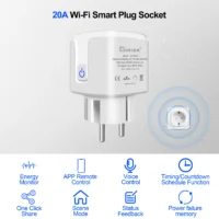 GIRIER Tuya Wifi Smart Plug 20A EU Smart Socket Outlet with Power Monitor Timer Function 4200W Compatible with Alexa Google Home - Image 2