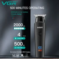 VGR Hair Trimmer Professional Electric Trimmers Cordless Hair Clipper Rechargeable LED Display V 937 - Image 4