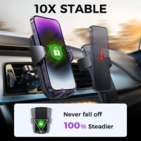 Joyroom Upgraded Car Phone Holder Military-Grade Protection Big Phone And Thick Cases Friendly Hands Free Air Vent Car Mount - Image 2