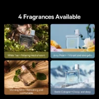 Aroma Diffuser for Car with 60ml Air Freshener with Dual Port Smart Air Diffuser with App Control Baseus for Car Peach Fragrance - Image 4
