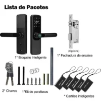 Tuya Wifi Electronic Smart Door Lock With Biometric Fingerprint / Smart Card / Password / Key Unlock/ USB Emergency Charge - Image 6