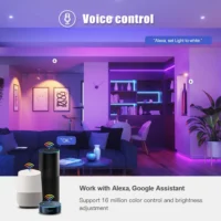 COOLO Tuya 15W 18W WiFi Smart Light Bulb E27 RGB LED Lamp Intelligent Dimmable Warm White Lamp Google Home Alexa Voice Control - Image 6