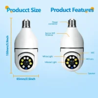 5G Bulb E27 Surveillance Camera Full Color Night Vision Automatic Human Tracking Zoom Indoor Security Monitor Wifi Camera - Image 6
