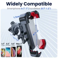 Joyroom Bike Phone Holder 360° View Universal Bicycle Phone Holder for 4.7-7 inch Mobile Phone Stand Shockproof Bracket GPS Clip - Image 6