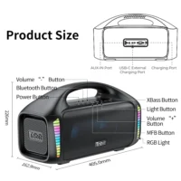 Tribit Portable Bluetooth Speaker 90W StormBox Blast Outdoor Wireless Speaker IPX7 Waterproof Party Camping Speaker 30H Playtime - Image 6
