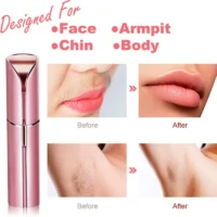 Electric Eyebrow Trimmer Mini Epilator Lipstick Facial Hair Removal Portable Women Painless Razor Tool - Image 2