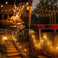 G40 LED Globe String Lights Outdoor, 15M 50 Pcs IP65 Plastic Bulbs, Balcony Garland Fairy Lamps for Wedding Christmas Party Deco - Image 6