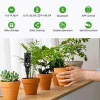 Smart Soil PH Meter 0.0~14.0pH Bluetooth Soil Tester Data Logger Temp Acidity Analyzer for Hydroponics Planting Garden Farmland - Image 2