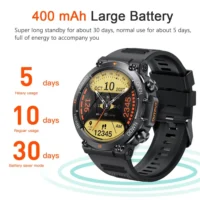 MELANDA 1.39 Inch HD Bluetooth Call Smart Watch Men Sports Fitness Tracker Heart Monitor 400mAh Smartwatch For Android IOS K56 - Image 6