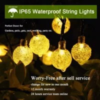 Solar String Lights Outdoor 200 Led Crystal Globe Lights Waterproof Solar Festoon Fairy Light for Garden Christmas Ramadan Decor - Image 4