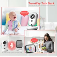VB603 Video Baby Monitor 2.4G Wireless With 3.2 Inches LCD 2 Way Audio Talk Night Vision Surveillance Security Camera Babysitter - Image 2