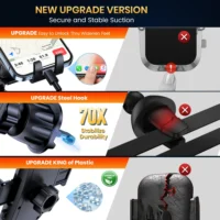 TOPK Car Phone Holder Air Vent Car Mount [Big Phone & Thick Cases] Hands Free Cell Phone Automobile Clamp Cradles for All Phones - Image 4