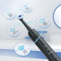 Mornwell T37 Electric Toothbrush Rotation Clean Teeth Adult Teeth Brush Electric Tooth Brush With 4 Extra Replacement Heads - Image 3