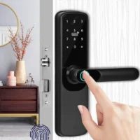 Tuya Wifi Electronic Smart Door Lock With Biometric Fingerprint / Smart Card / Password / Key Unlock/ USB Emergency Charge - Image 4