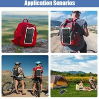 Solar Panel 30W USB Type-C Waterproof Outdoor Hiking Camping Portable Battery Mobile Phone Charging Bank Charging Panel 6.8V - Image 3