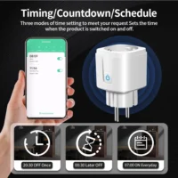 TNCE Tuya EU Plug Zigbee or WIFI 16/20A adapter,Smart Socket outlet With Power Monitor,Voice Control for Alexa Google Home Alice - Image 5