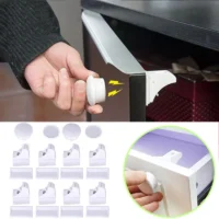 Magnetic Child Lock Children Protection Baby Safety Lock Drawer Latch Cabinet Door Lock Limiter Children Security Locks - Image 2