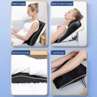 Jinkairui Electric Shiatsu Head Neck Cervical Ttraction Body Massager Car Back Pillow with Heating Vibrating Massage Device - Image 6