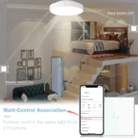 BSEED Wifi Touch Swithces Wall Light Switch With EU Socket USB Type-C Plugs Tuya Smart Life Alexa Yandex App Control Glass Panel - Image 2