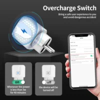 TNCE Tuya EU Plug Zigbee or WIFI 16/20A adapter,Smart Socket outlet With Power Monitor,Voice Control for Alexa Google Home Alice - Image 3