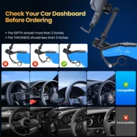 TOPK Dashboard Mobile Car Phone Holder Clip Mount CellPhone Stand In Car GPS Support Bracket for MobilePhone Portable car holder - Image 4