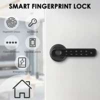 With Tuya Biometric Fingerprint Smart Door Lock Electronic Digital Lock Password Fingerprint Keyless Security Door Handle Home - Image 3