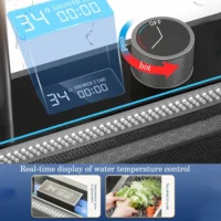 Waterfall Kitchen Sink Digital Display Single Bowl Kitchen Sinks Multifunctional Mordern Smart Sinks with Two Waterfall - Image 3
