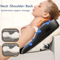Jinkairui Electric Shiatsu Head Neck Cervical Ttraction Body Massager Car Back Pillow with Heating Vibrating Massage Device - Image 5