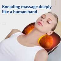 Jinkairui Electric Shiatsu Head Neck Cervical Ttraction Body Massager Car Back Pillow with Heating Vibrating Massage Device - Image 4
