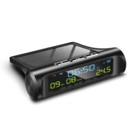 Solar-Powered Car Digital Clock with USB Charge & LED Display - Image 2