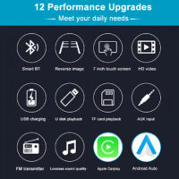 Universal 7-inch Touchscreen Car MP5 Player with Wireless Apple CarPlay & Android Auto - Image 7