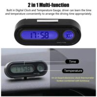 Mini LCD Digital Car Clock with Luminous Thermometer & Backlight - Image 4