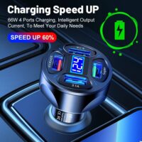 66W 4-Port Fast Charging USB Car Charger with Quick Charge 3.0 - Image 6