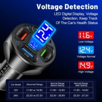 66W 4-Port Fast Charging USB Car Charger with Quick Charge 3.0 - Image 5