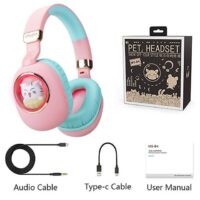 Cute Cat & Squirrel RGB Wireless Headphones - Bluetooth 5.1, LED Lights & Mic for Kids - Image 3
