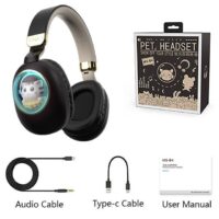Cute Cat & Squirrel RGB Wireless Headphones - Bluetooth 5.1, LED Lights & Mic for Kids - Image 4