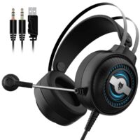 Over-the-Ear Wired E-Sports Gaming Headset with Microphone & Controls - Image 2