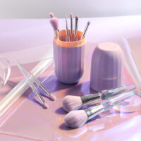 Complete Transparent Makeup Brush Set with Colorful Handles - Image 4