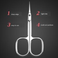 Professional Stainless Steel Curved Tip Cuticle Scissors - Image 5