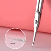 Professional Stainless Steel Curved Tip Cuticle Scissors - Image 3