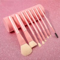 Professional 8-Piece Pink Makeup Brush Set - Image 2