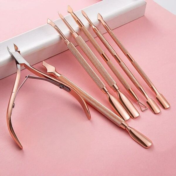 Stainless Steel Dual-ended Cuticle Pusher and Dead Skin Remover