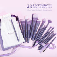 Professional 20pcs Purple Makeup Brush Set - Image 2