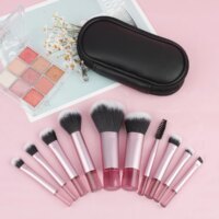 10Pcs Mini Travel Makeup Brush Set - Image 2