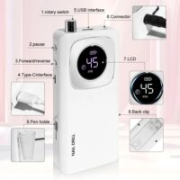 Professional High-Speed Rechargeable Nail Drill Machine with LCD Screen - Image 6