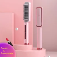 Professional Anti-Scalding Ceramic Hair Straightener & Curler Brush - Image 2