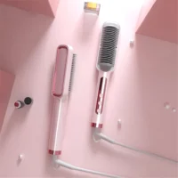 Professional Anti-Scalding Ceramic Hair Straightener & Curler Brush - Image 7