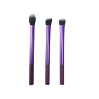 Three Color Flawless Base Makeup Brush Set for Concealer, Eye Shadow, and Blusher - Image 6