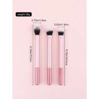 Three Color Flawless Base Makeup Brush Set for Concealer, Eye Shadow, and Blusher - Image 5